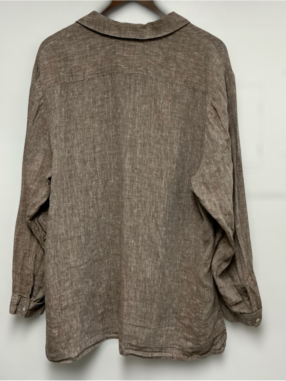 J.Jill Love Linen Brown Button-Down Shirt Long Sleeve Size3X - Picture 2 of 5